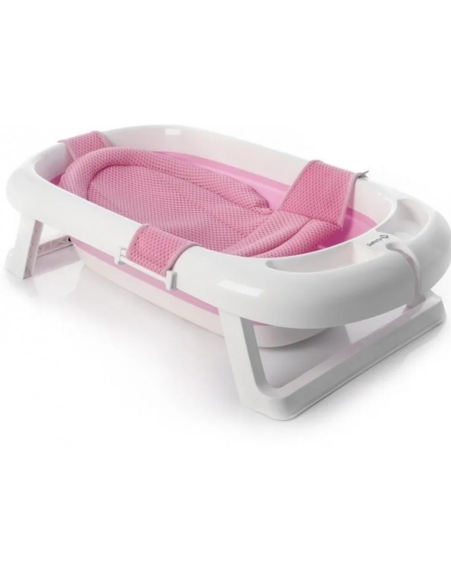 Banheira Bebe Dobrável Comfy Safe Safety 1st Rosa