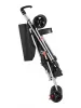Carrinho Guarda Chuva Multikids Baby Pocket Preto Com Chassi De Cor Prateado ATÉ 12KG