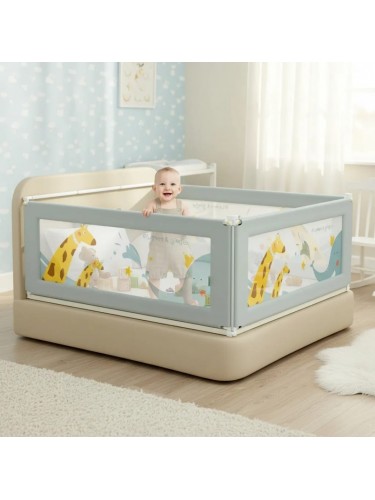 1 UN de Grade Para Cama Desmontável Lavável Ajust Segurança 1,8m Azul-claro QUEEN